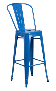 Andy Blue Metal Barstool