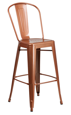 Andy Copper Metal Barstool