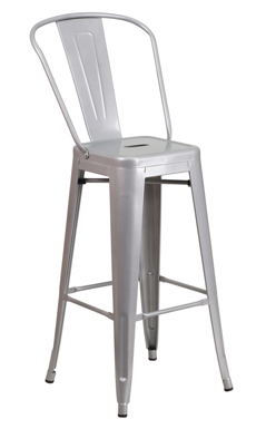 Andy Silver Metal Barstool