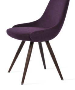 Gaze Modern Chair Purple Walnut legs