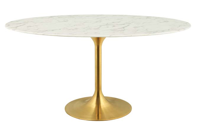 Anabel 60 Oval Faux Marble Dining Table